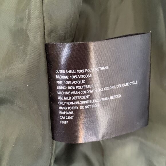 Bernardo Faux Leather Moto Jacket Women Size 1X/XL Rocker Biker Grunge Gray - Picture 13 of 14